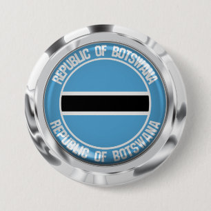 Botswana Round Emblem Button