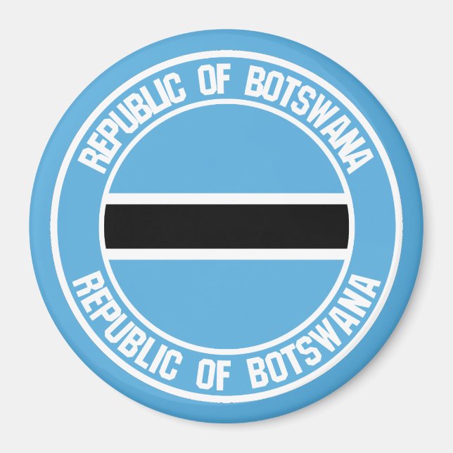 Botswana Round Emblem Magnet (Vorne)