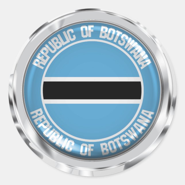 Botswana Round Emblem Runder Aufkleber (Vorderseite)