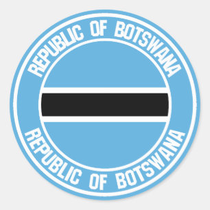 Botswana Round Emblem Runder Aufkleber