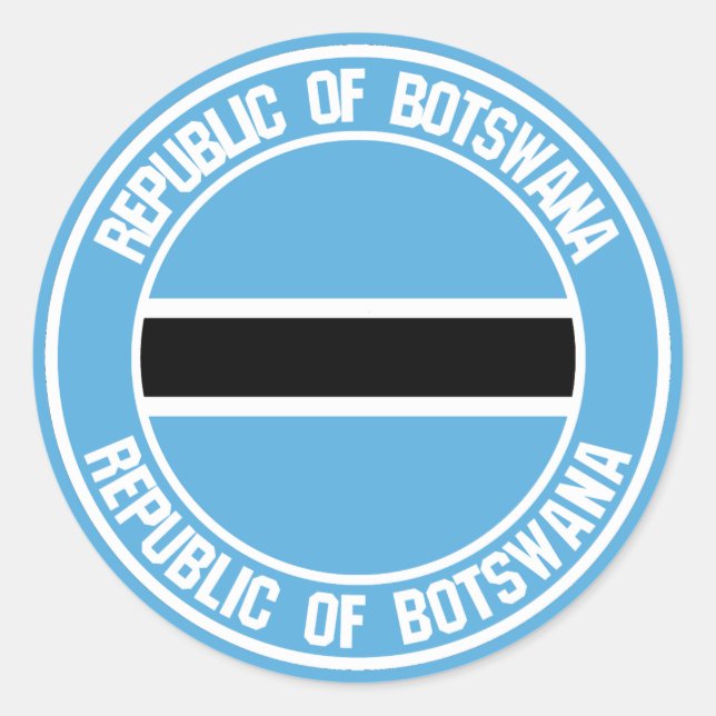 Botswana Round Emblem Runder Aufkleber (Vorderseite)