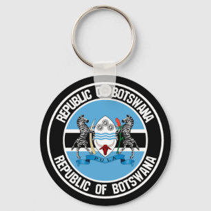 Botswana Round Emblem Schlüsselanhänger