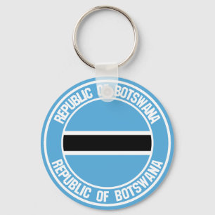 Botswana Round Emblem Schlüsselanhänger