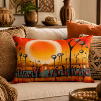 Botswana-Sonnenuntergang 16x12 Akzentkissen Dekokissen