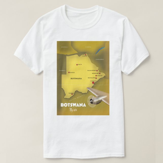 Botswana Vintages Reiseplakat. T-Shirt (Design vorne)
