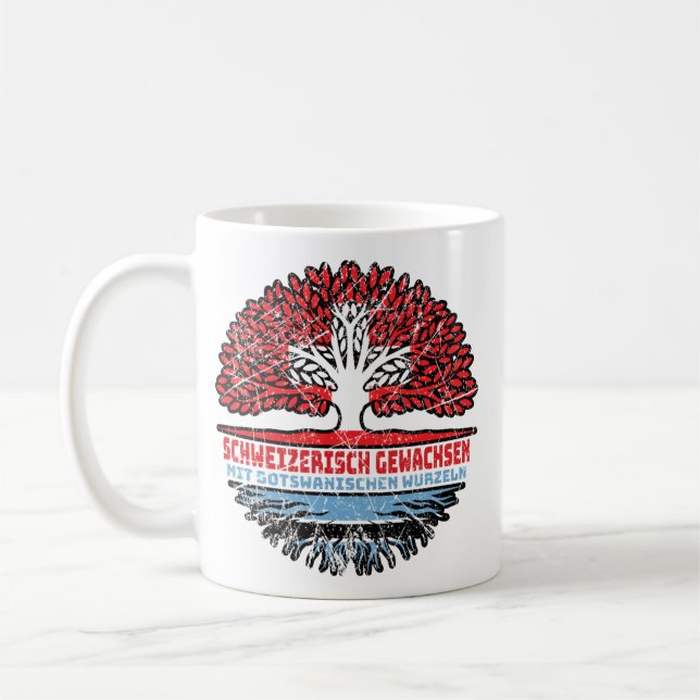 Botswanisch Botswanisch Schweizer Schweiz Baum Wur Kaffeetasse (Links)
