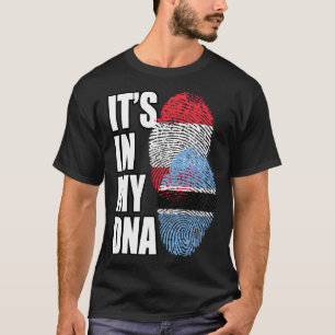 Botswanisch-Österreichische DNA-Flagge-Erbe-Mischu T-Shirt