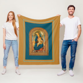 Botticelli (1445-1510) Madonna & Child Enthroned Fleecedecke