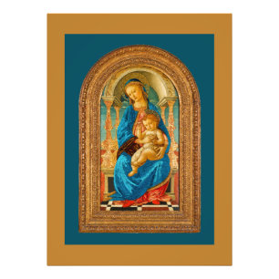 Botticelli (1445-1510) Madonna & Child Enthroned Fotodruck
