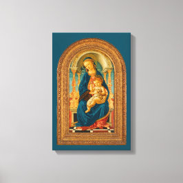 Botticelli (1445-1510) Madonna & Child Enthroned Leinwanddruck