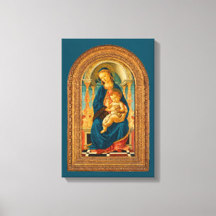 Botticelli (1445-1510) Madonna & Child Enthroned Leinwanddruck