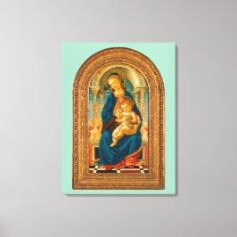 Botticelli (1445-1510) Madonna & Child Enthroned Leinwanddruck