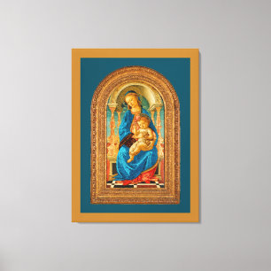Botticelli (1445-1510) Madonna & Child Enthroned Leinwanddruck