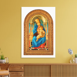 Botticelli (1445-1510) Madonna & Child Enthroned Leinwanddruck