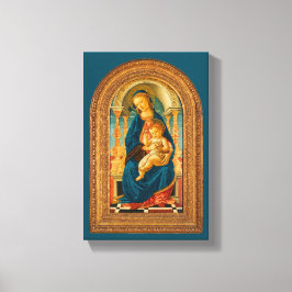 Botticelli (1445-1510) Madonna & Child Enthroned Leinwanddruck