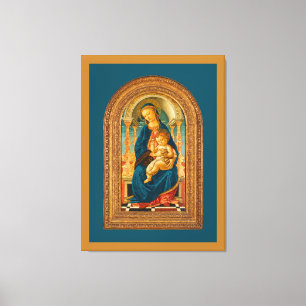 Botticelli (1445-1510) Madonna & Child Enthroned Leinwanddruck