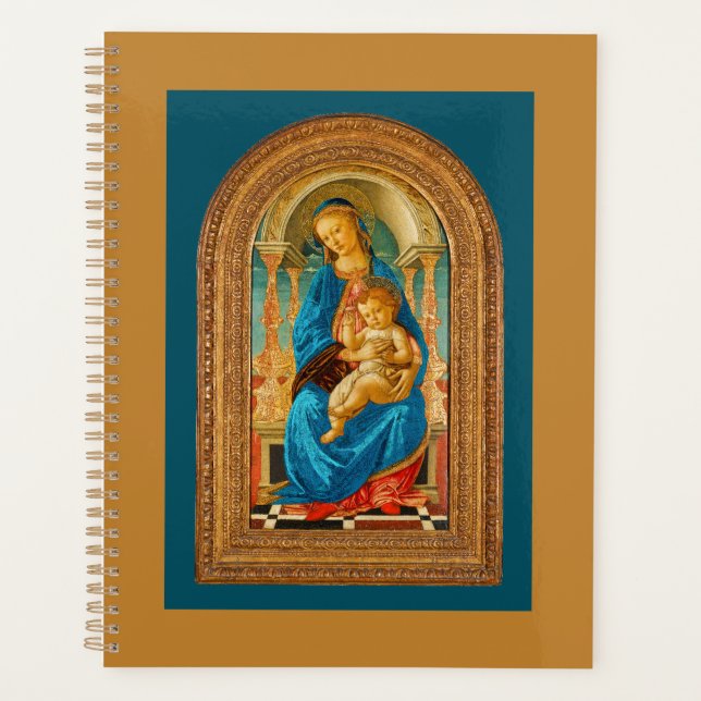 Botticelli (1445-1510) Madonna & Child Enthroned Planer (Vorderseite)