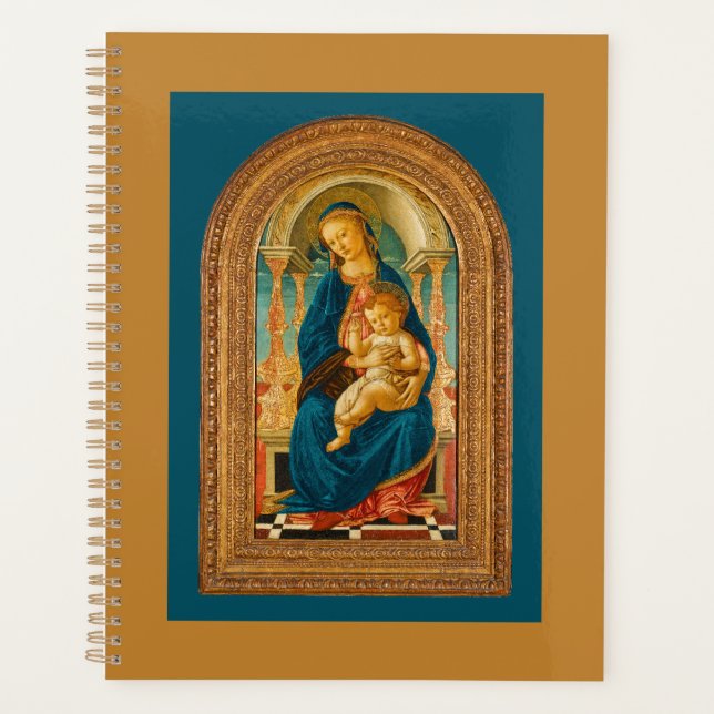 Botticelli (1445-1510) Madonna & Child Enthroned Planer (Vorderseite)