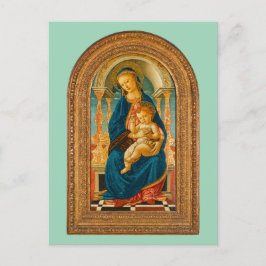 Botticelli (1445-1510) Madonna & Child Enthroned Postkarte