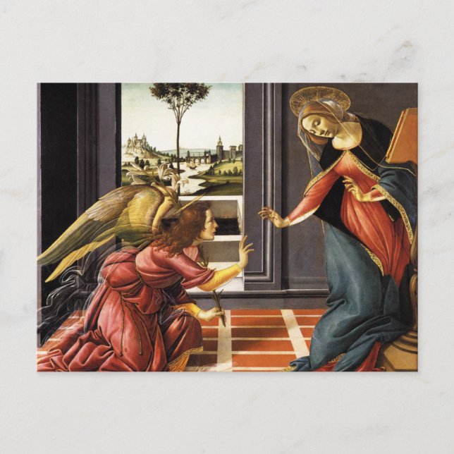 Botticelli Ankündigung Postkarte (Vorderseite)