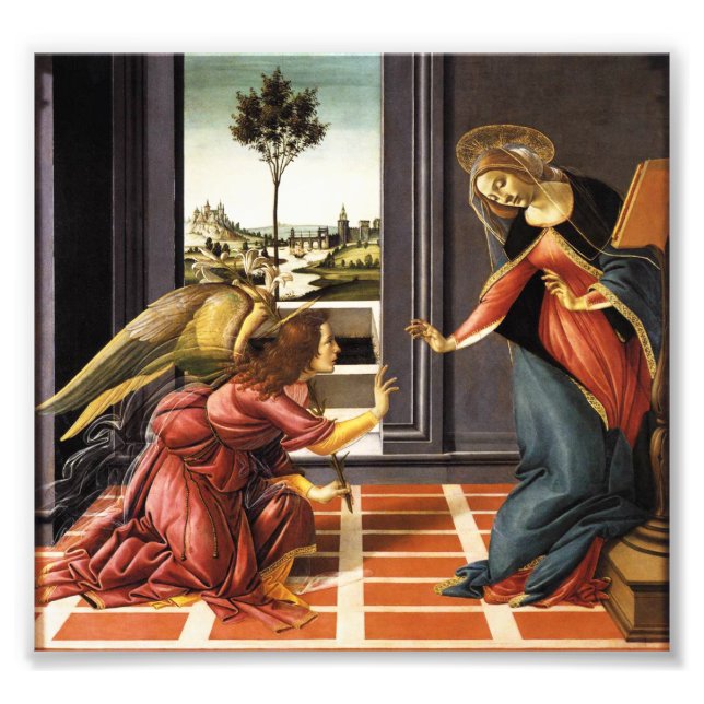 Botticelli Annunciation Fotodruck (Vorne)