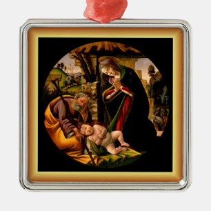 Botticelli: Die Bewunderung des christlichen Kinde Ornament Aus Metall