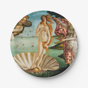BOTTICELLI - Die Geburt der Venus 1483 Pappteller