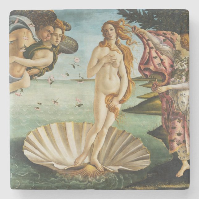 BOTTICELLI - Die Geburt der Venus 1483 Steinuntersetzer (Vorderseite)