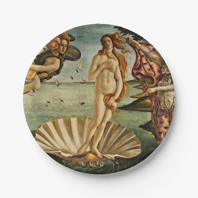Botticelli - die Geburt der Venus Pappteller (Vorderseite)