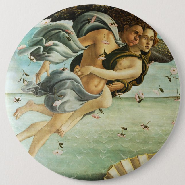 Botticelli "Die Geburt der Venus - Zephyr & Chlor" Button (Vorderseite)
