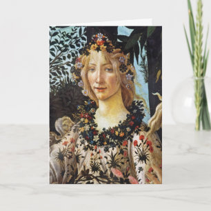 Botticelli Flora Göttin des Frühlings Florale Kuns Feiertagskarte