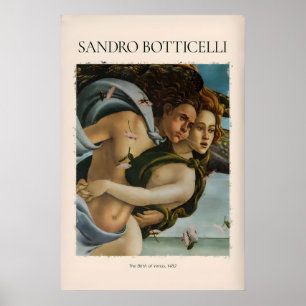 Botticelli Geburt der Venus Detail Zephyr Aura Kun Poster