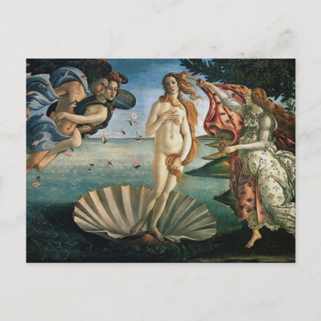 Botticelli Geburt der Venus Postkarte (Vorderseite)