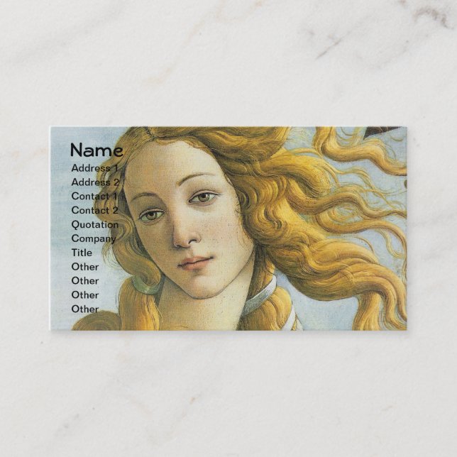 Botticelli Geburt der Venus Renaissance Kunst Visitenkarte (Vorderseite)