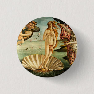 Botticelli Geburt der Venus Renaissance Kunstmaler Button