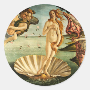 Botticelli Geburt der Venus Renaissance Kunstmaler Runder Aufkleber