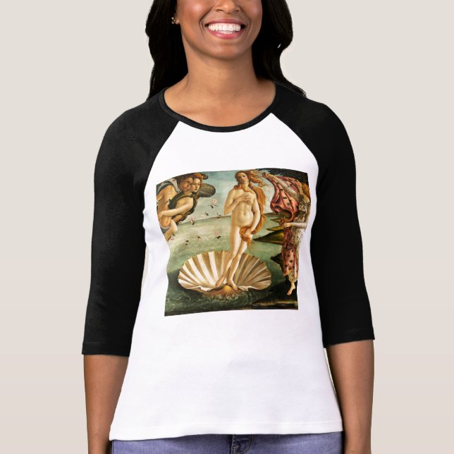 Botticelli Geburt der Venus-Renaissance-Vintagen T-Shirt (Vorderseite)