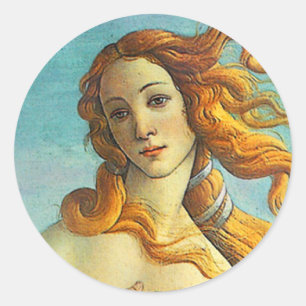 Botticelli Geburt der Venus Runder Aufkleber