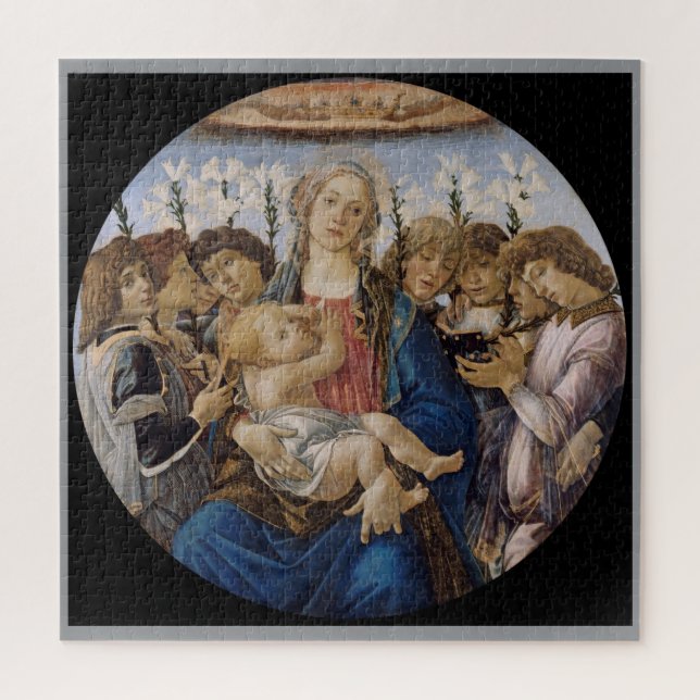 Botticelli Jungfrau, Jesus und Engel Christliche K Puzzle (Vertikal)