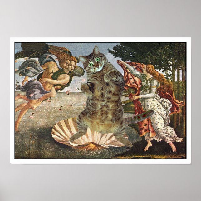 Botticelli-Katze Poster (Vorne)