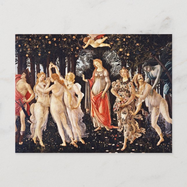Botticelli - La Primavera Spring Postkarte (Vorderseite)