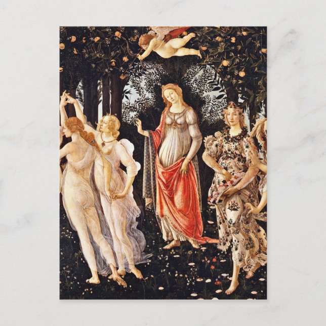 Botticelli - La Primavera Spring Postkarte (Vorderseite)