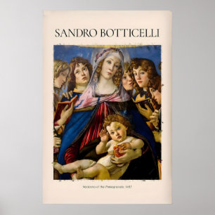 Botticelli Madonna der Granatapfel Kunstprint Poster