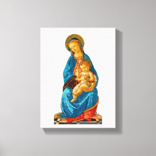 Botticelli Madonna und Kind begeistert Leinwanddruck