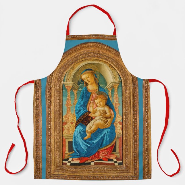 Botticelli Madonna und Kind begeistert Schürze (Vorderseite)