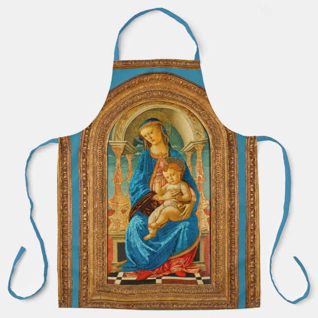 Botticelli Madonna und Kind begeistert Schürze (Vorderseite)