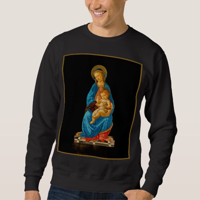 Botticelli Madonna und Kind begeistert Sweatshirt (Vorderseite)