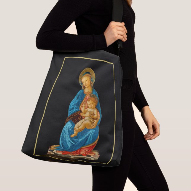 Botticelli Madonna und Kind begeistert Tragetaschen Mit Langen Trägern (Von Nahem)