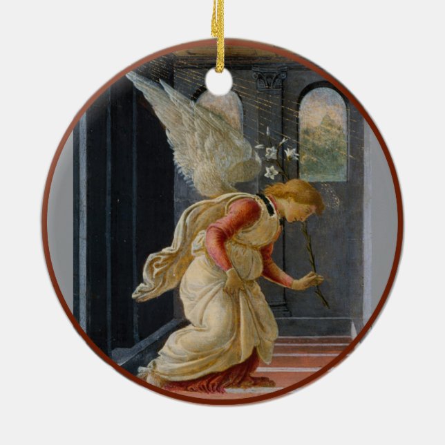 Botticelli Mary und Angel Keramik Ornament (Hinten)