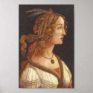 Botticelli-Portrait des jungen Simonetta Vespucci Poster
